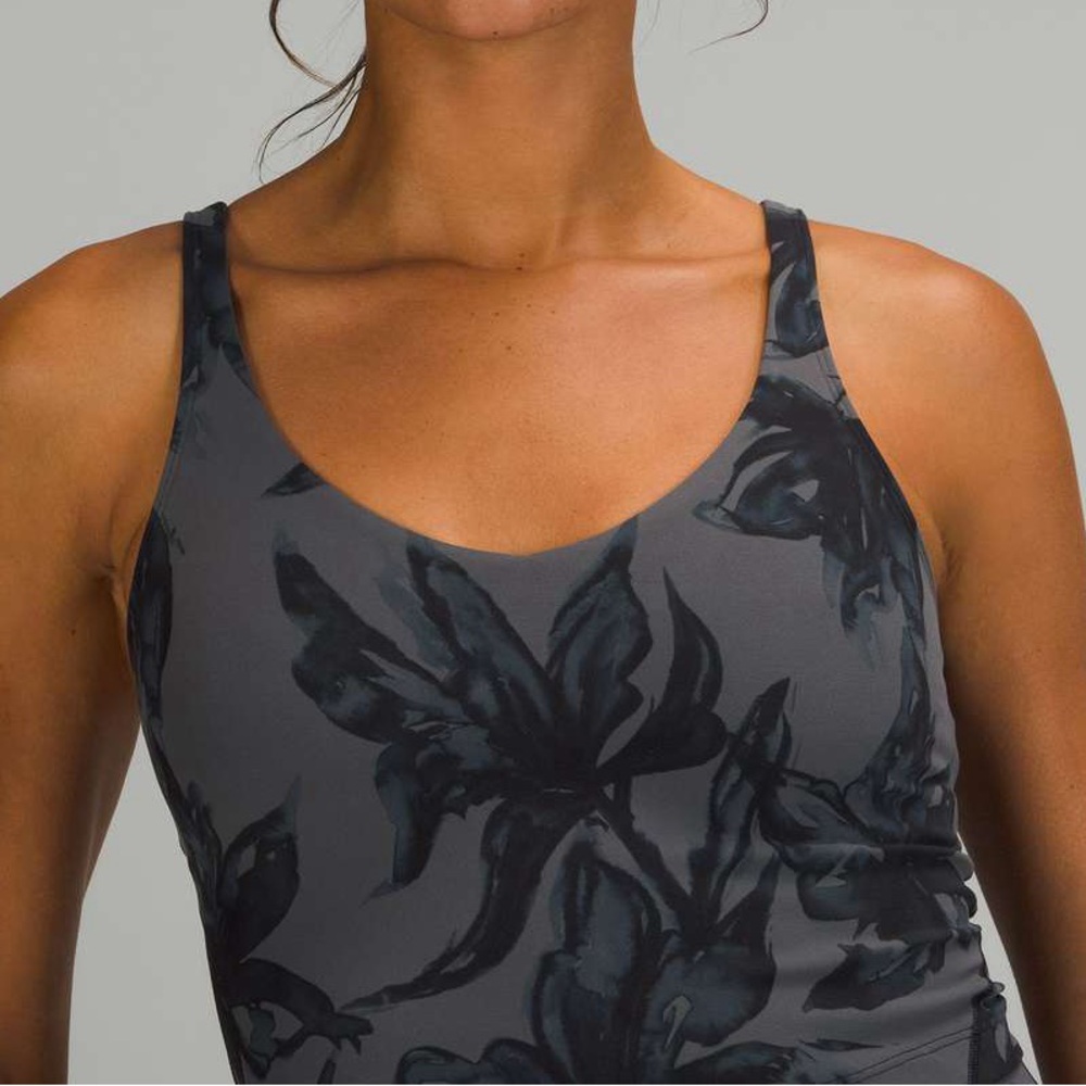 lululemon athletica Dark Gray Floral Racerback Tank - Picture 5 of 10